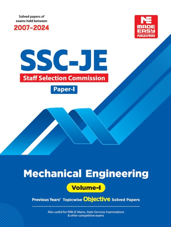 Made Easy SSC JE 2025 Mechanical Engineering Volume 01