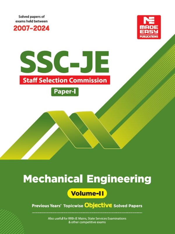 Made Easy SSC JE 2025 Mechanical Engineering Volume 02